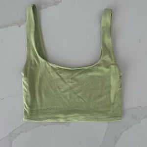 Aritzia sage green crop top